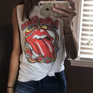 white rolling stones tank